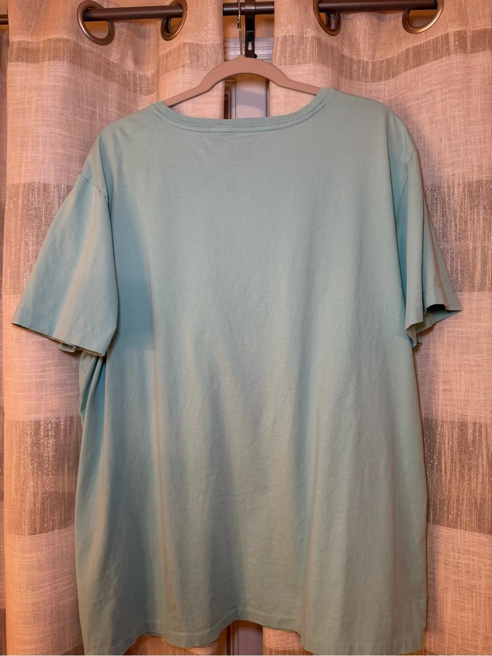 Polo by Ralph Lauren Light Aqua V-Neck T-Shirt with Orange Pony